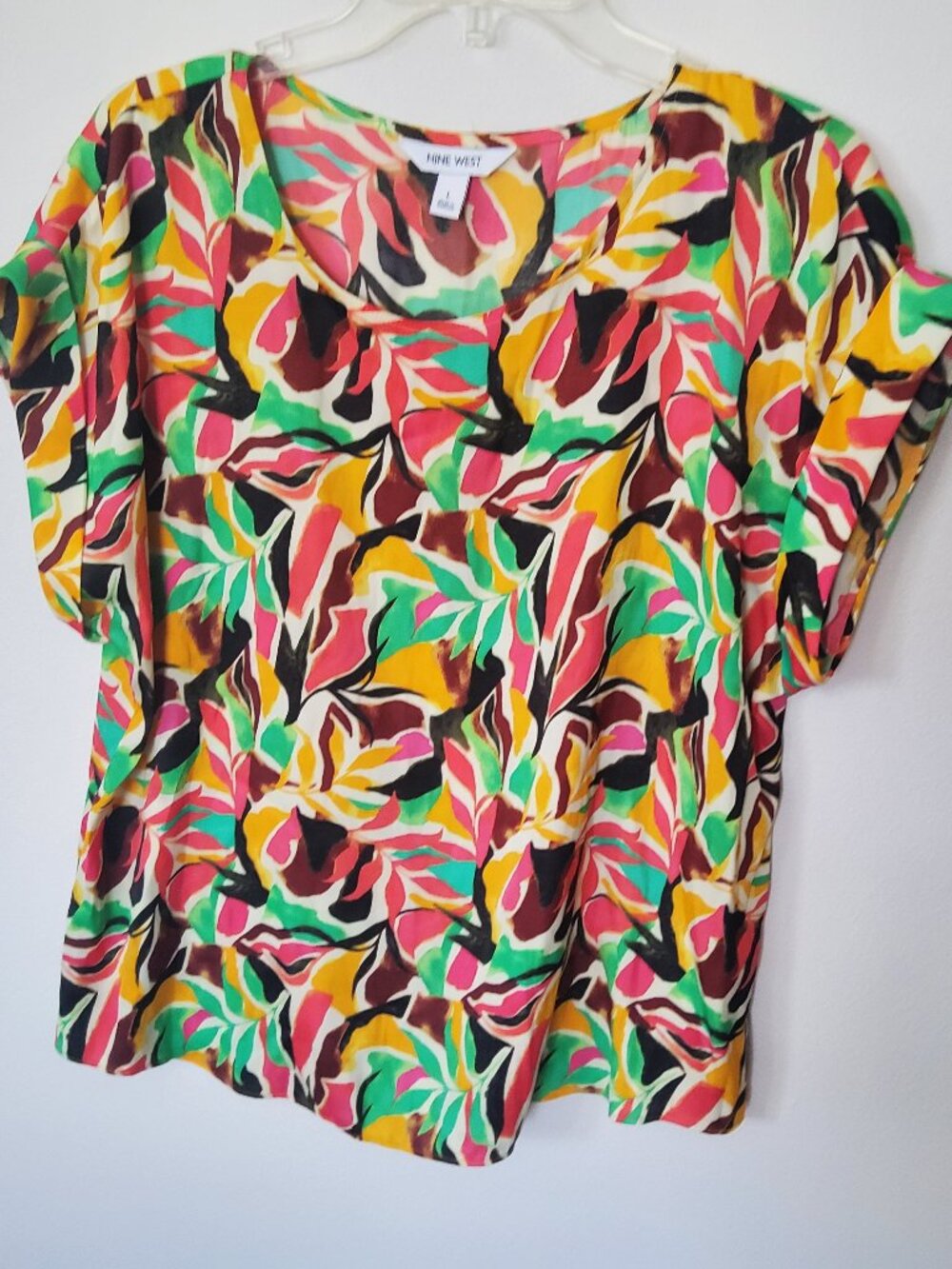 Tropical Nine West Blouse Size L